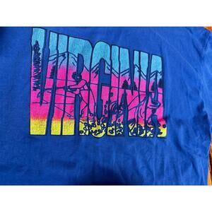 Vintage Virginia T Shirt Size Large, Stunning and Single Stitch Sleeves Fishing